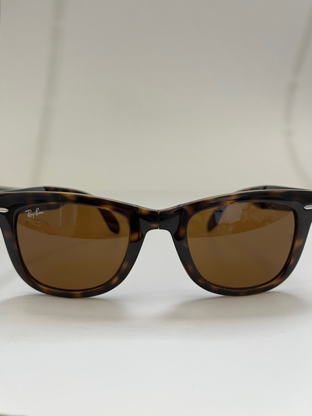 Ray-Ban Women’s Tortoiseshell Folding Frame Sunglasses with Brown Lenses